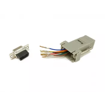 Adapter Equip DB9 na RJ45 żeński szeregowy szary 72x33x16mm