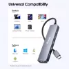 EQUIP USB-C 6-w-1 wielofunkcyjny adapter — HDMI 4K/60Hz, 4× USB-C Gen2 (10Gbps), PD 100W, kabel 0,25 m, szary