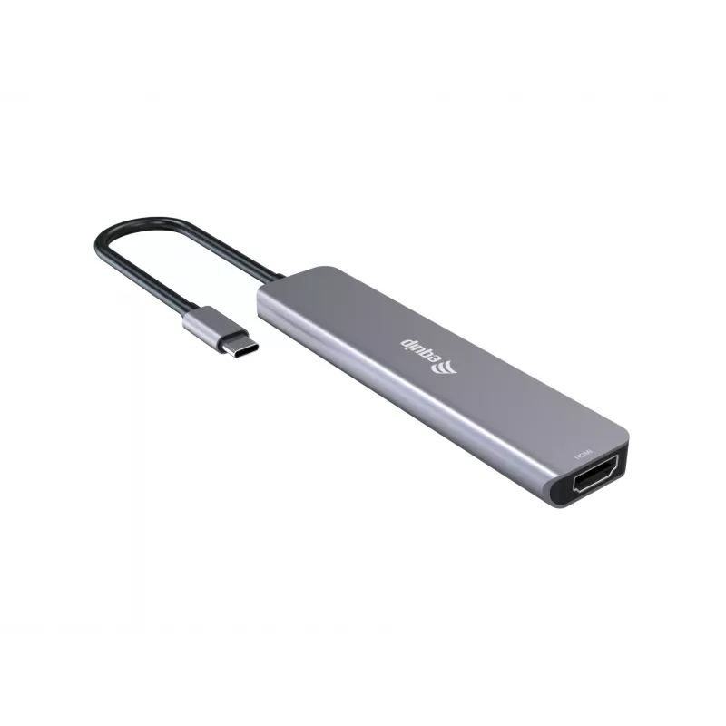 Equip USB-C 6 w 1 Multifunkcyjny Adapter, HDMI 4K/30Hz, USB-C x 4 , USB-A x 1, 5Gbps, 100W USB PD