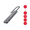 Equip USB-C 6 w 1 Multifunkcyjny Adapter, HDMI 4K/30Hz, USB-C x 4 , USB-A x 1, 5Gbps, 100W USB PD