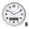 Hama 00185878 Zegar ścienny/stołowy Zegar analogowy Okrągły Srebrny, Biały