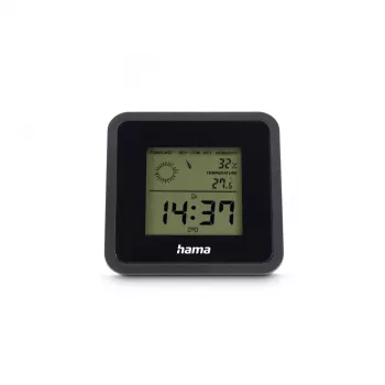 Hama Thermometer und Hygrometer Borneo, digital, für innen, Schwarz (00185890)