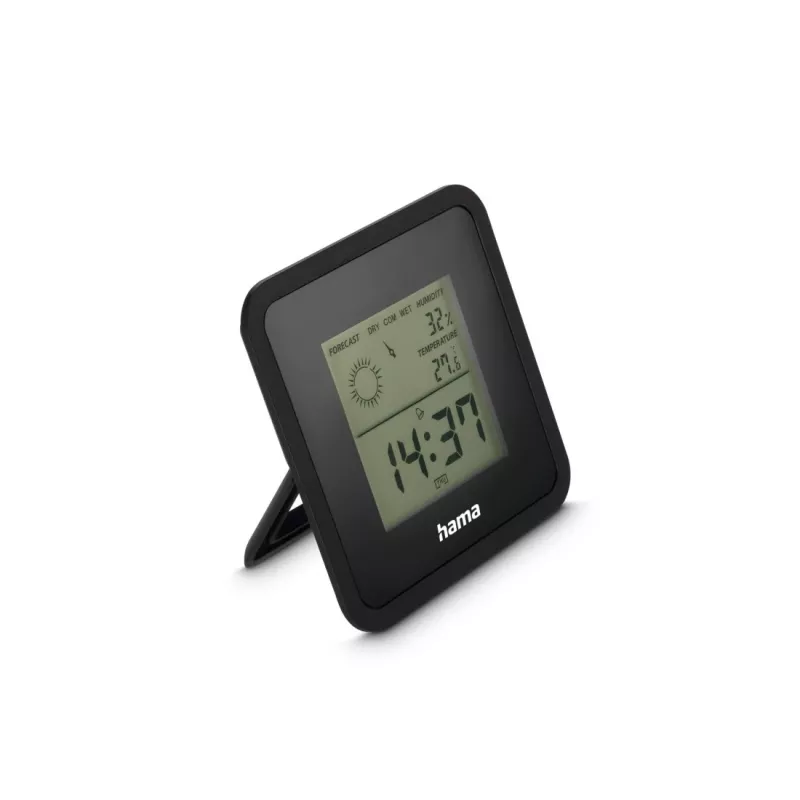 Hama Thermometer und Hygrometer Borneo, digital, für innen, Schwarz (00185890)