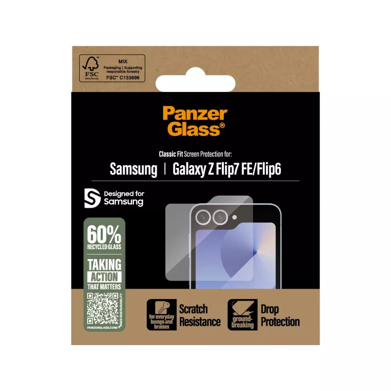 PanzerGlass® Folia ochronna na ekran Samsung Galaxy Z Flip7 FE | Flip6 | Classic Fit