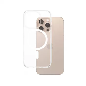 Cover PanzerGlass HardCase Transparent w. biały MagSafe iPhone 16 Pro Max