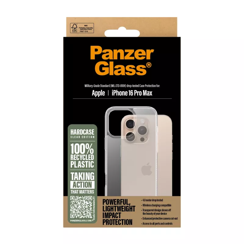 PanzerGlass ® HardCase Transparent iPhone 16 Pro Max