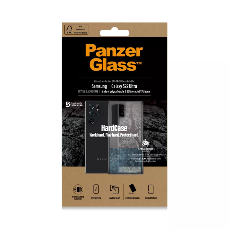PanzerGlass ® HardCase Samsung Galaxy S22 Ultra 5G - Smokey Czarny