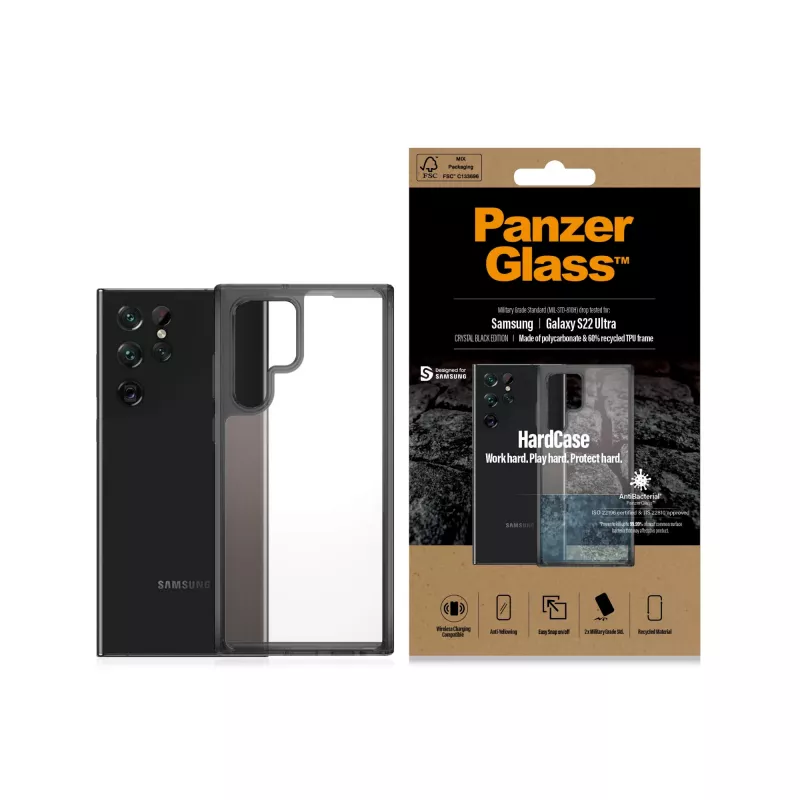 PanzerGlass ® HardCase Samsung Galaxy S22 Ultra 5G - Smokey Czarny