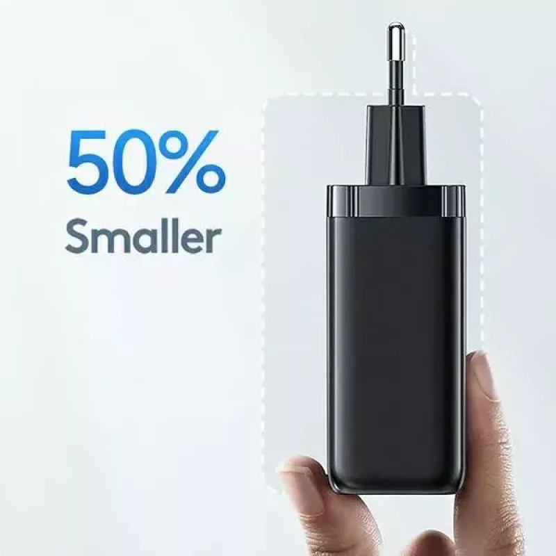 Ładowarka usams T47 USB / USB‑C 65W PD Szybkie ładowanie — 65W USB Power Delivery, porty USB-A + USB-C