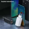 Ładowarka usams T47 USB / USB‑C 65W PD Szybkie ładowanie — 65W USB Power Delivery, porty USB-A + USB-C