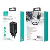 Ładowarka usams T47 USB / USB‑C 65W PD Szybkie ładowanie — 65W USB Power Delivery, porty USB-A + USB-C