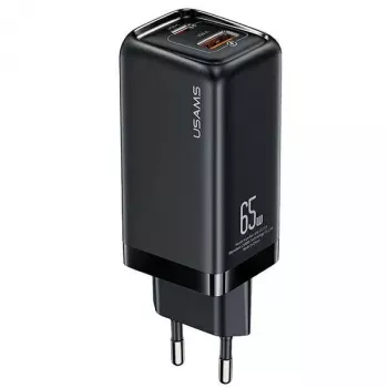 Ładowarka usams T47 USB / USB‑C 65W PD Szybkie ładowanie — 65W USB Power Delivery, porty USB-A + USB-C