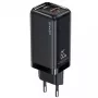 Ładowarka usams T47 USB / USB‑C 65W PD Szybkie ładowanie — 65W USB Power Delivery, porty USB-A + USB-C