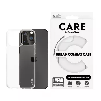 PanzerGlass CARE™ by ® Urban Combat etui Transparent iPhone 15 Pro Max