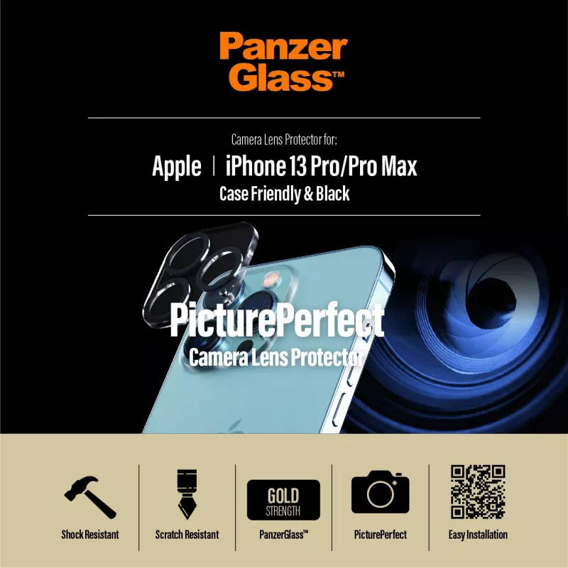 Osłona obiektywu aparatu PanzerGlass Apple iPhone 13 Pro 13 Pro Max Odporna na zarysowania i wstrząsy