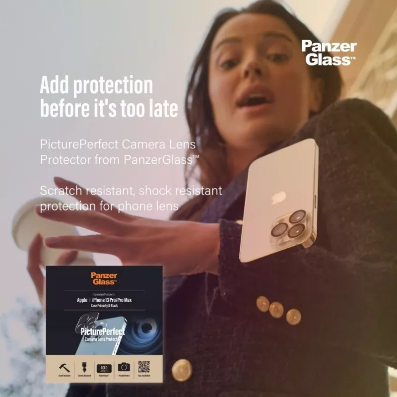 Osłona obiektywu aparatu PanzerGlass Apple iPhone 13 Pro 13 Pro Max Odporna na zarysowania i wstrząsy