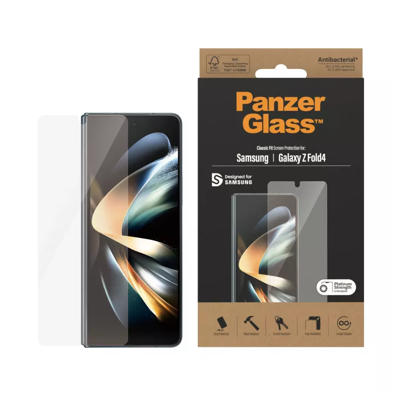 Szkło ochronne PanzerGlass Samsung Galaxy Z Fold4 Antybakteryjne Odporne na zarysowania