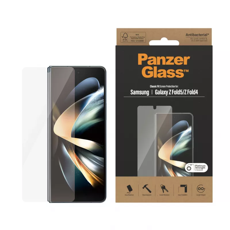 Szkło ochronne PanzerGlass Samsung Galaxy Z Fold4 Antybakteryjne Odporne na zarysowania