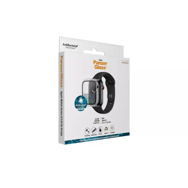 PanzerGlass ® Full body etui Transparent Apple Watch SE 3 | SE | 6 | 5 | 4 | 44mm