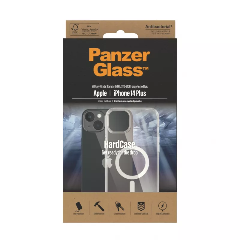 PanzerGlass ® HardCase Transparent w. biały MagSafe iPhone 14 Plus