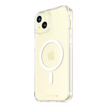 Etui ochronne HardCase MagSafe PanzerGlass do iPhone 15 Plus — przezroczyste, z tworzywa sztucznego pochodzącego z recyklingu, pasuje do ekranu 6,69 cala