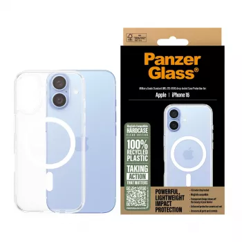 Pokrowiec PanzerGlass HardCase Transparent z białym MagSafe iPhone '24 6.1 cala