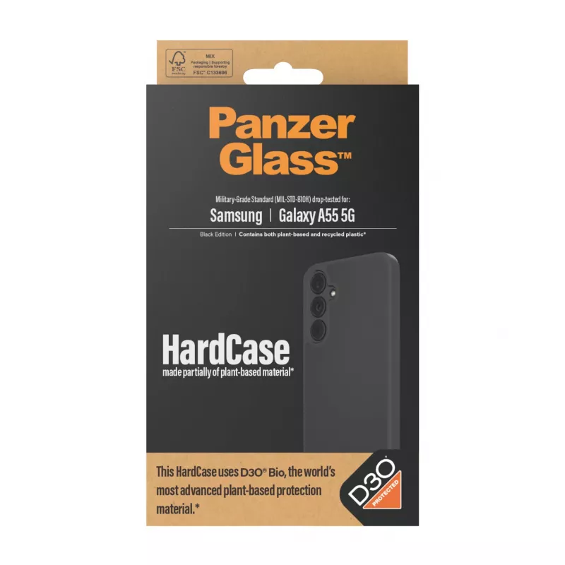 PanzerGlass ® HardCase Czarny z D3O® Samsung Galaxy A55 5G