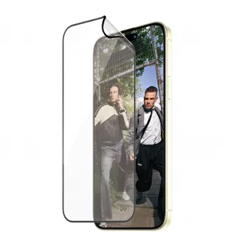PanzerGlass ® ECO MATRIX Szkło ochronne z D3O® do iPhone 15 Plus | Ultra-Wide Fit z zestawem wyrównującym