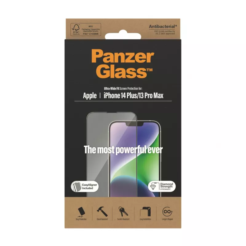 PanzerGlass ® Ochrona ekranu iPhone 14 Plus | 13 Pro Max | Ultra-Wide Fit w. EasyAligner