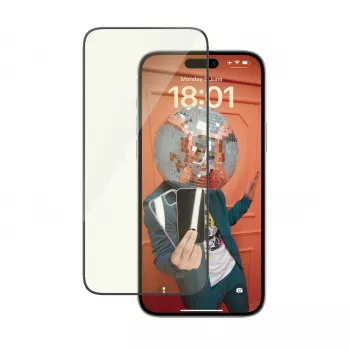 PanzerGlass Eyecare szkło hartowane na ekran do iPhone 15 Plus — Ultra-Wide Fit, odporne na wstrząsy, aplikacja na sucho