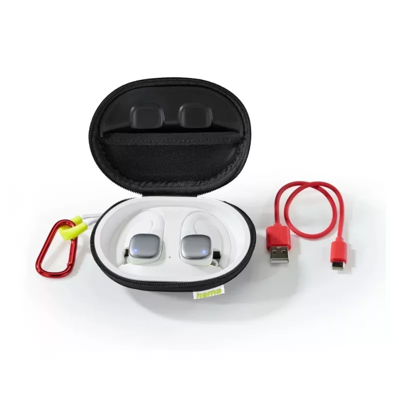 Hama Spirit Athletics Zestaw słuchawkowy True Wireless Stereo (TWS) Ear-hook Sportowy Bluetooth Biały, Żółty