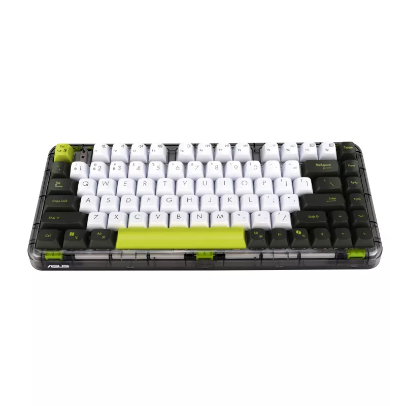 ASUS Jelly75 KD201 klawiatura mechaniczna, układ 75%, USB, RF Wireless i Bluetooth, wielokolorowa