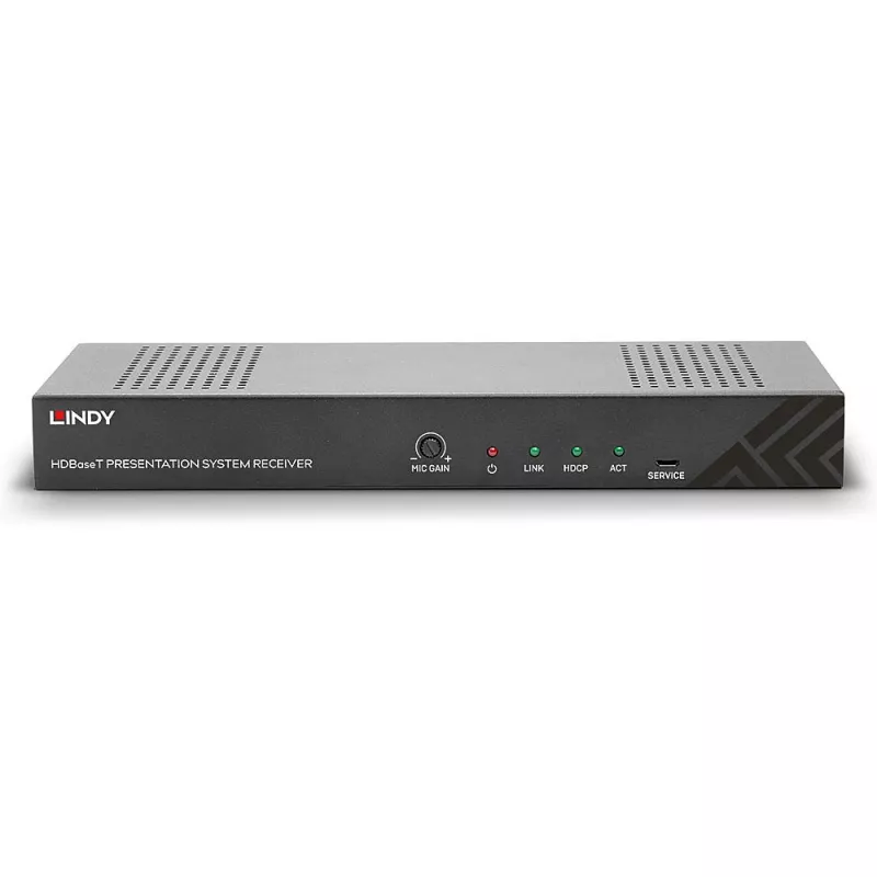 Lindy HDBaseT Presentation System with Control Keypad, 3840 x 2160 pikseli, nadajnik i odbiornik AV, 70 m, przewodowy, czarny, biały, HDCP