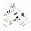 Lindy HDBaseT Presentation System with Control Keypad, 3840 x 2160 pikseli, nadajnik i odbiornik AV, 70 m, przewodowy, czarny, biały, HDCP