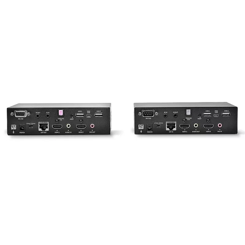 Lindy 100m Cat.6 Dual Head HDMI, USB i RS-232 Extender, Nadajnik i odbiornik, Przewodowy, 100 m, Cat6, 1920 x 1080 pikseli, Czarny