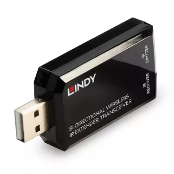 Lindy Bi-directional Wireless IR Extender, transceiver, AV transmitter & transceiver, 150 m, Wired, Czarny