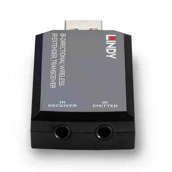 Lindy Bi-directional Wireless IR Extender, transceiver, AV transmitter & transceiver, 150 m, Wired, Czarny