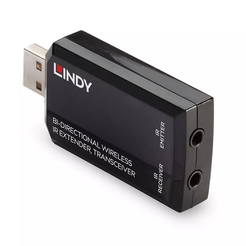Lindy Bi-directional Wireless IR Extender, transceiver, AV transmitter & transceiver, 150 m, Wired, Czarny