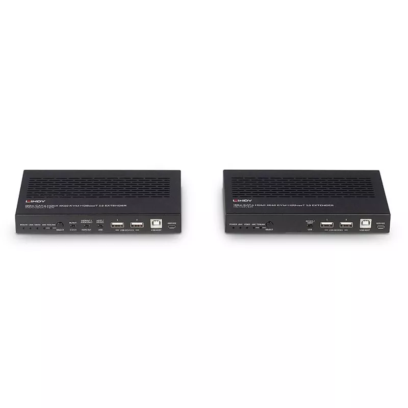 Lindy 100m Cat.6A HDMI 4K60, Audio, IR i RS-232 HDBaseT 3.0 KVM Extender