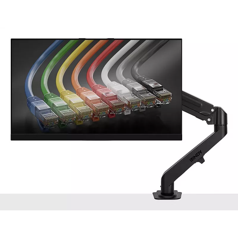 Lindy 40707 uchwyt / stojak na monitor 68,6 cm (27 cali) na biurko Czarny
