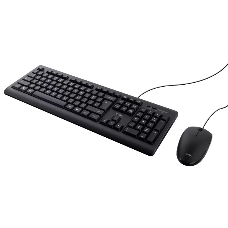 Trust TKM-250 klawiatura Mysz w zestawie Biurowa USB QWERTZ niemiecka Czarna