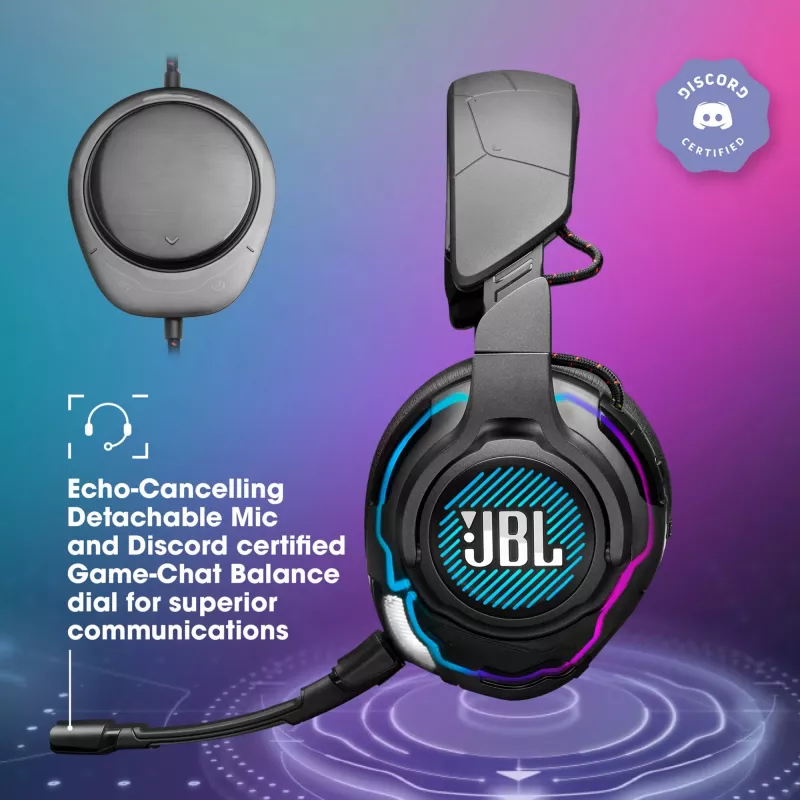 JBL Quantum One Czarny, przewodowy, gamingowy, 20 - 20000 Hz, 526 g, słuchawki, czarny