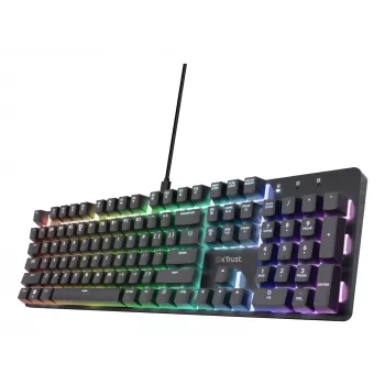 Gaming klawiatura Trust GXT 871 Zora Mechaniczna USB RGB Czarna