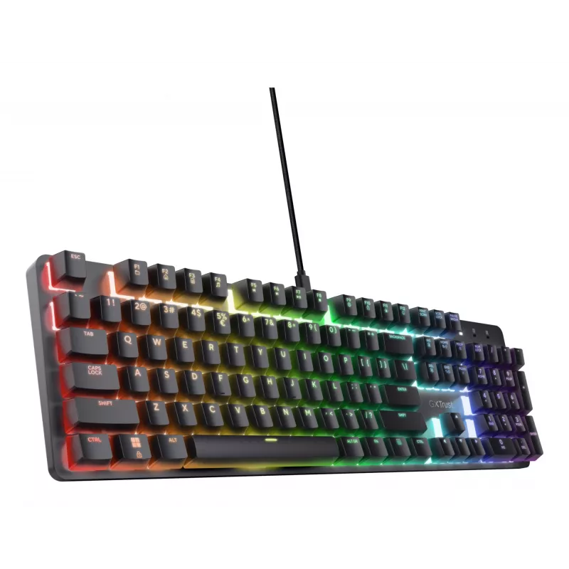 Gaming klawiatura Trust GXT 871 Zora Mechaniczna USB RGB Czarna