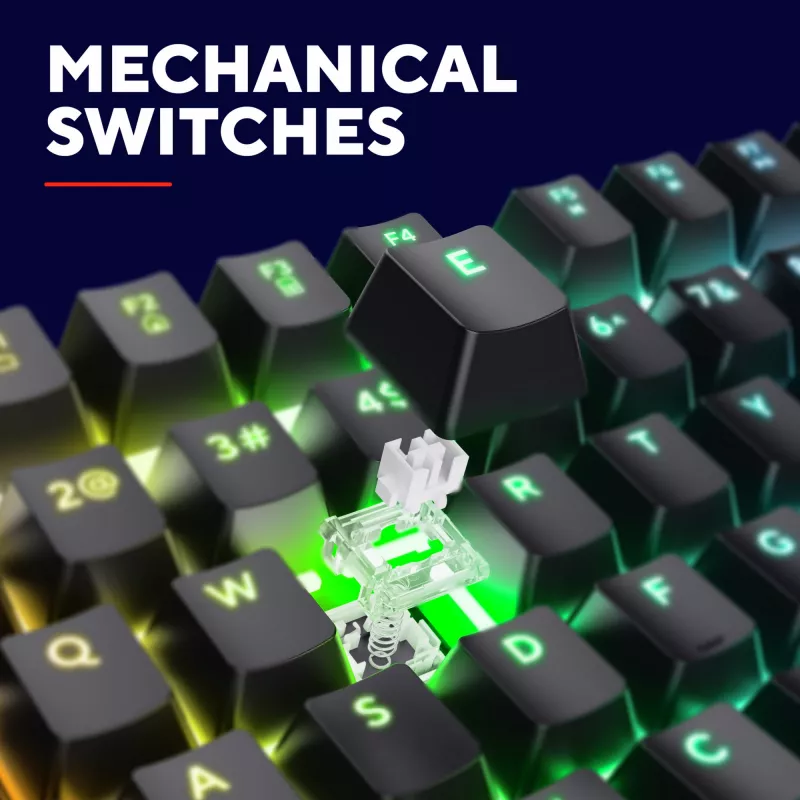 Gaming klawiatura Trust GXT 871 Zora Mechaniczna USB RGB Czarna