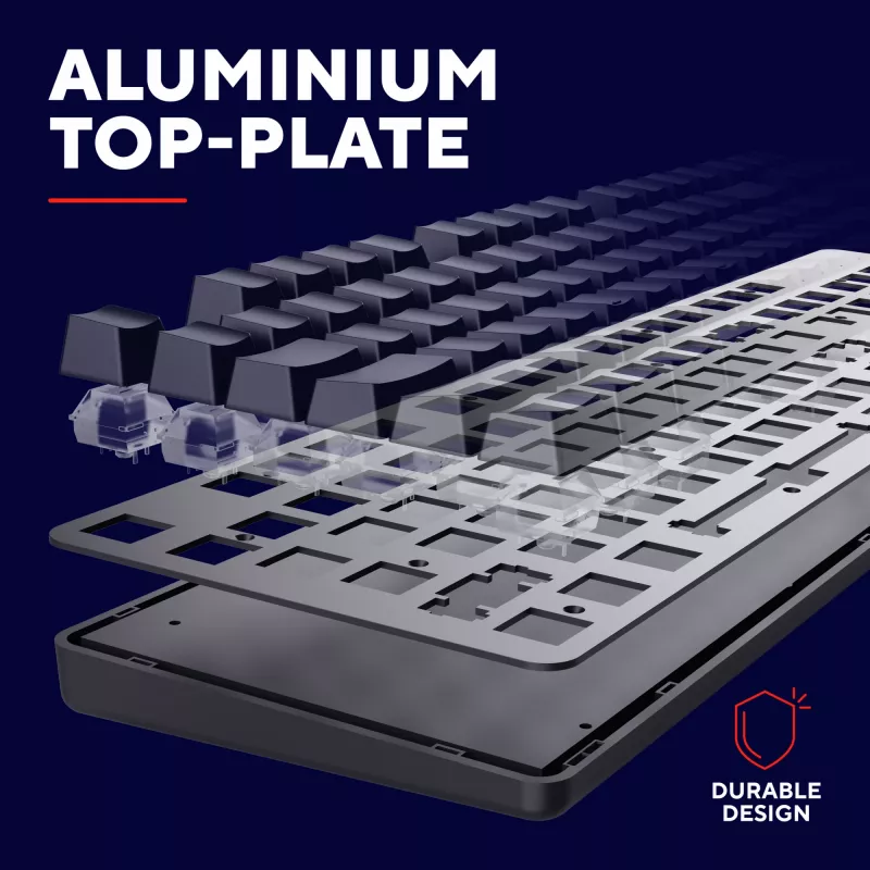 Gaming klawiatura Trust GXT 871 Zora Mechaniczna USB RGB Czarna
