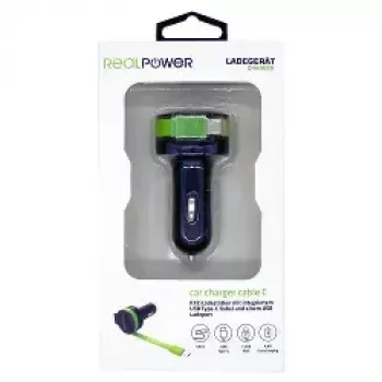 Ładowarka do urządzeń mobilnych RealPower 257636 Universal Czarny Zielony