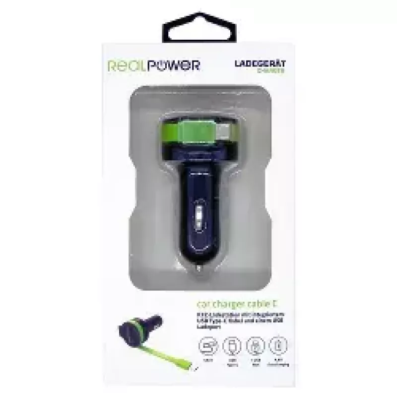 Ładowarka do urządzeń mobilnych RealPower 257636 Universal Czarny Zielony
