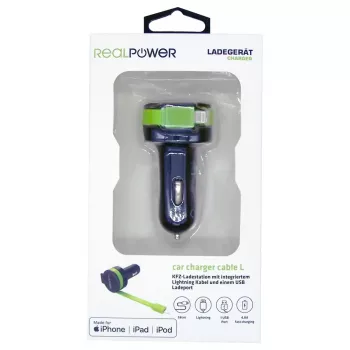 Ładowarka do urządzeń mobilnych RealPower 257637 Uniwersalna Czarna Zielona