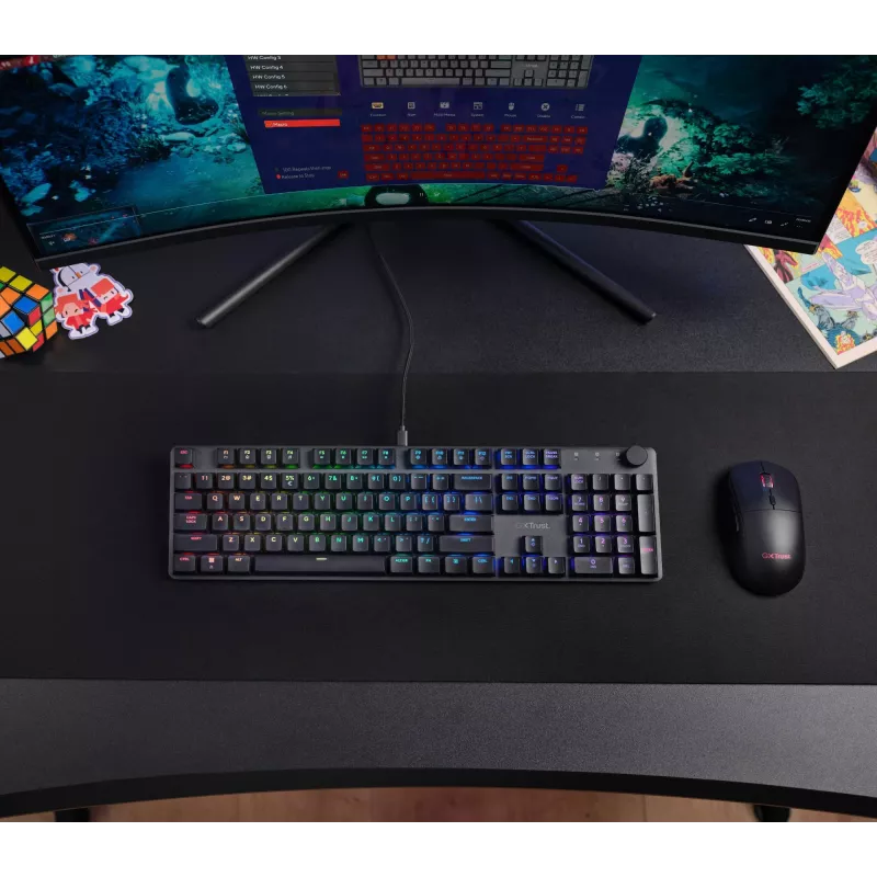Klawiatura gamingowa Trust GXT 866 Torix mechaniczna USB QWERTZ czarna